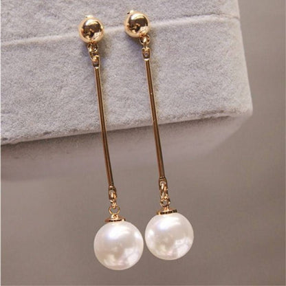 2026 New Korean Style Contracted Heart Pearl Earrings Zircon Geometric Stud Earring
