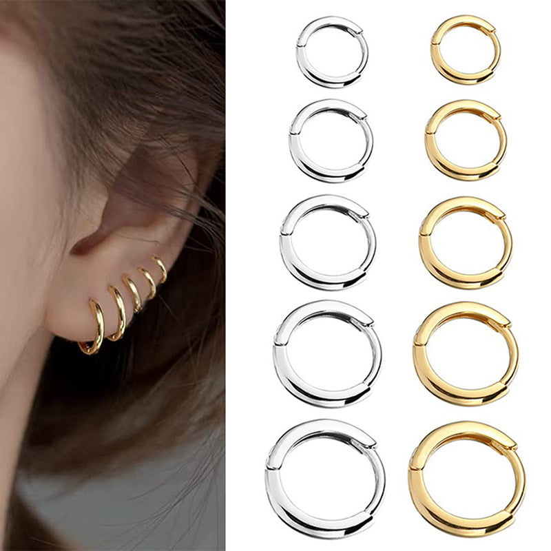 2026 New Simple Stainless Steel Gold Small Earrings Cartilage Ear Piercing Jewelry
