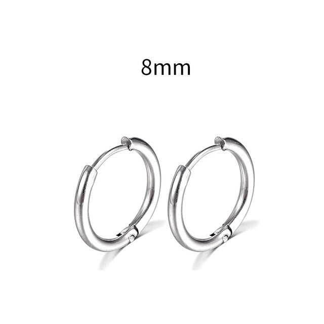 2026 New Simple Stainless Steel Gold Small Earrings Cartilage Ear Piercing Jewelry