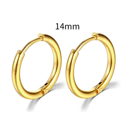 2026 New Simple Stainless Steel Gold Small Earrings Cartilage Ear Piercing Jewelry