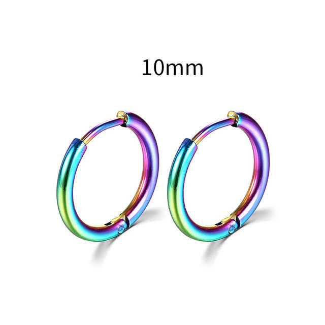 2026 New Simple Stainless Steel Gold Small Earrings Cartilage Ear Piercing Jewelry