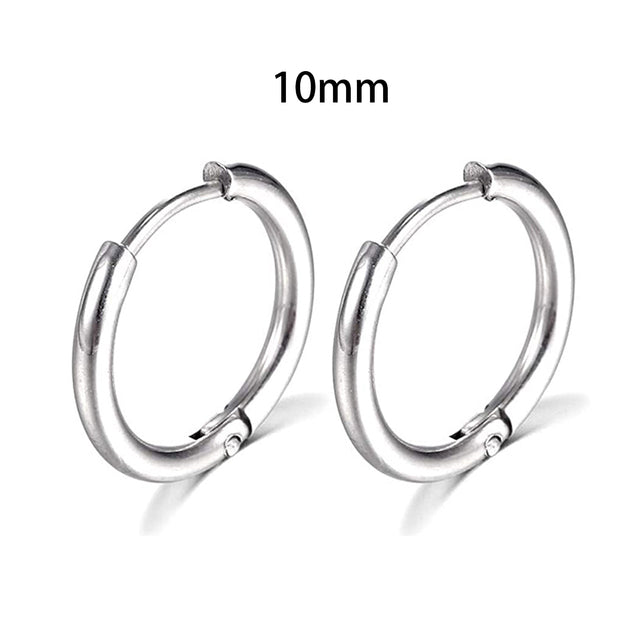2026 New Simple Stainless Steel Gold Small Earrings Cartilage Ear Piercing Jewelry