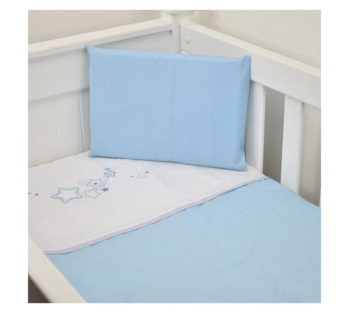 Cabbage Creek 3 Piece Baby Cot Linen Set - Blue Stars